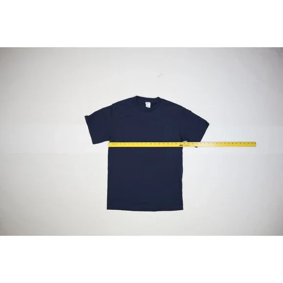 Lot of 18 Port & Company Core Cotton Blue Short Sleeve Pocket T-Shirts Mens S